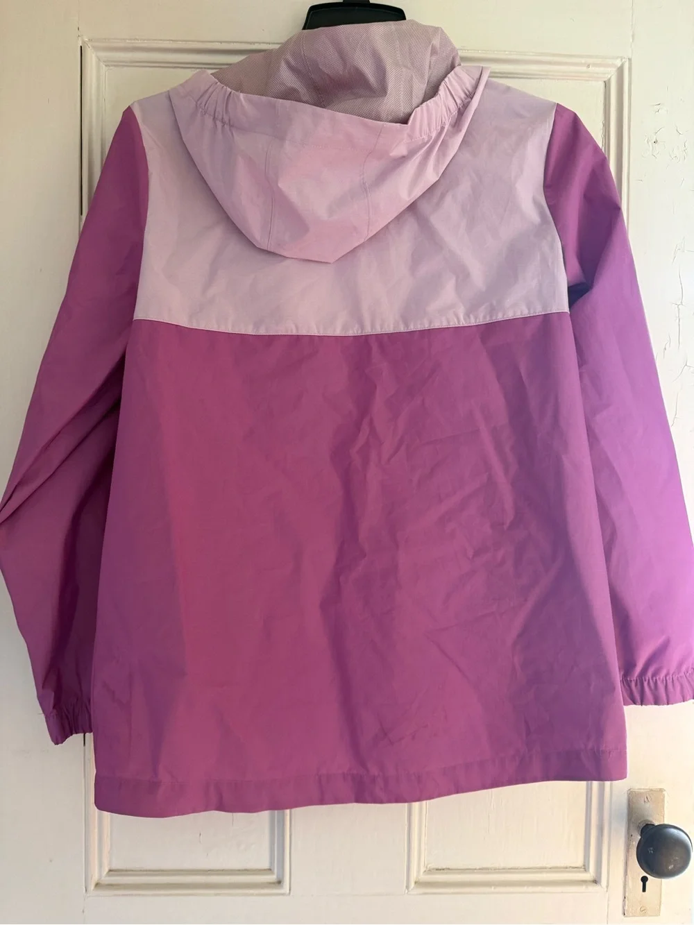Cat & Jack Purple Colorblock Hooded Rain Jacket